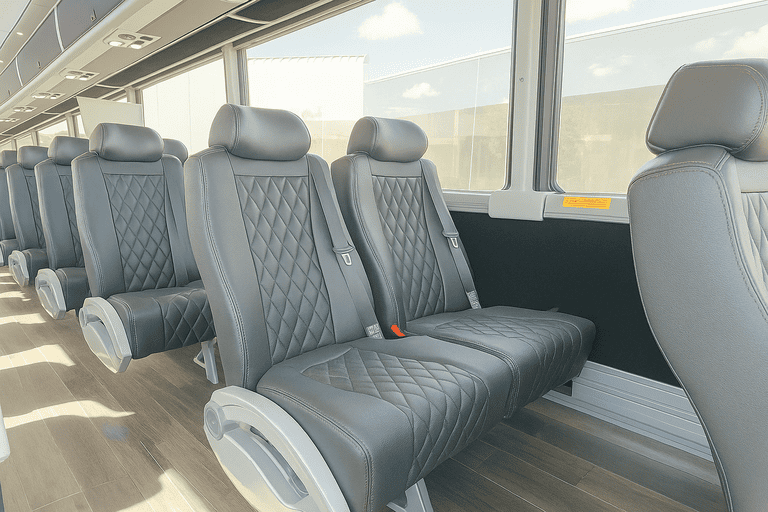 interior of Tempe Coach Bus Service charter bus