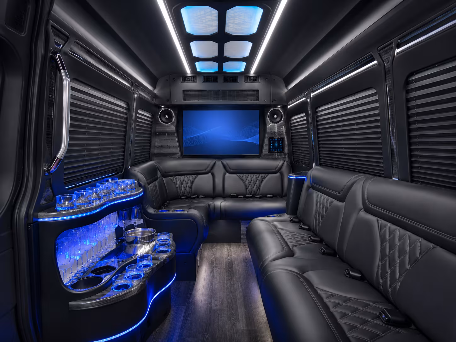 tempe 40 passenger party bus inside
